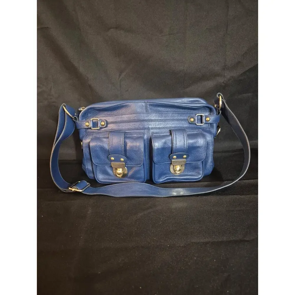 Hayden Harnett Leather Purse Blue Shoulder Bag, Handbag , Made In Brooklyn NY